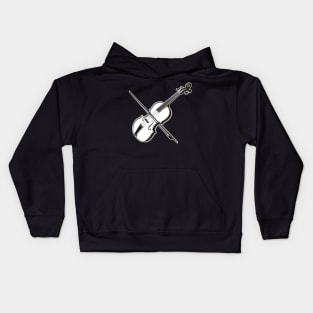 Violin Line Art Kids Hoodie